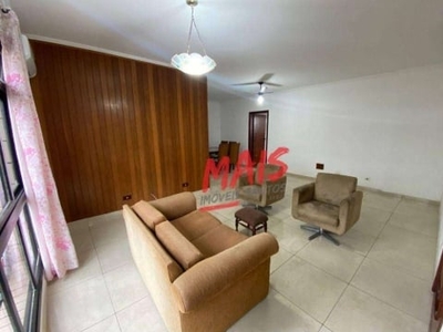 Apartamento com 3 dormitórios para alugar, 136 m² - boqueirão - santos/sp