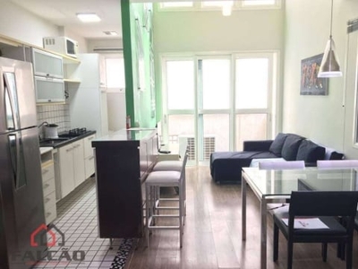 Apartamento duplex com 1 dormitório à venda, 75 m² por r$ 480.000,00 - gonzaga - santos/sp