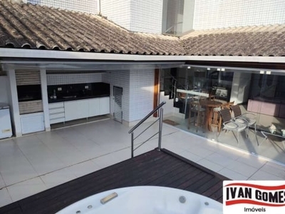 Cobertura à venda, 4 dormitórios, 334m2, r$ 990.000,00, astúrias, guarujá