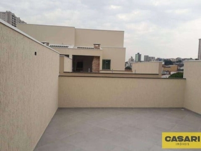 Cobertura com 2 dormitórios à venda, 108 m² - vila assunção - santo andré/sp