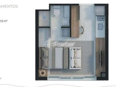 Loft com 1 quarto à venda na rua almirante tamandaré, floresta, porto alegre, 21 m2 por r$ 313.500