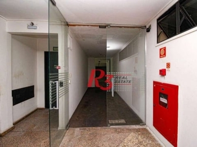 Sala para alugar, 300 m² por r$ 10.000,00/mês - centro - santos/sp