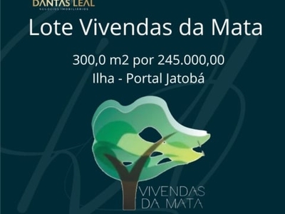 Terreno ilha 300 m2 cond. vivendas mata portal jatobá com clube lazer