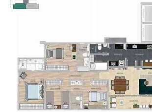 Apartamento com 4 quartos à venda no bairro Lourdes, 131m²