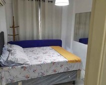 Quarto e sala Apartamento com 1 dormitório