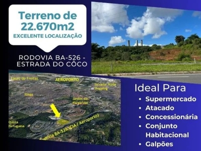 Terreno em Cassange, Salvador/BA de 22670m² à venda por R$ 12.498.000,00