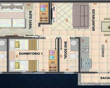 Apartamentos à venda no bairro Alto Umuarama 2 dormitórios sendo 1 suíte com sacada