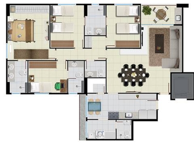 Apartamento com 4 Quartos à venda, 125m² - Jundiai