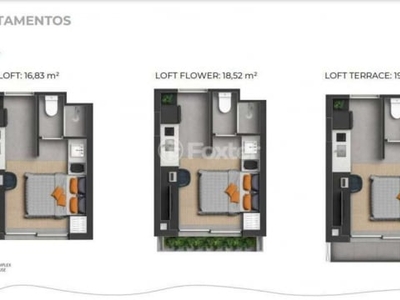 Loft com 1 quarto à venda na rua almirante tamandaré, floresta, porto alegre, 17 m2 por r$ 259.900