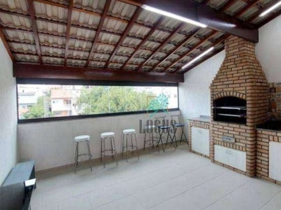 Cobertura com 3 dormitórios 1 suíte à venda, 168 m² por r$ 849. - parque das nações - santo andré/sp