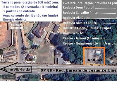 Área em Bandeira Branca, Jacareí/SP de 0m² para locação R$ 1.100,00/mes