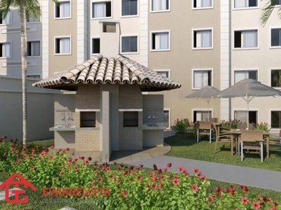 Apartamento à venda, Villa de Abrantes, Camaçari, 2/4, 2º andar de escada, 1 vaga