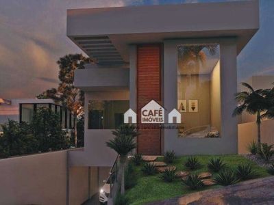 Casa com 4 dormitórios à venda, 188 m² por r$ 960.000,00 - condomínio trilhas do sol - lagoa santa/mg