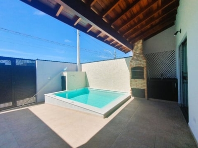 Casa nova • mobiliada • 2 dormitórios • 1 suíte • 2 vagas • piscina