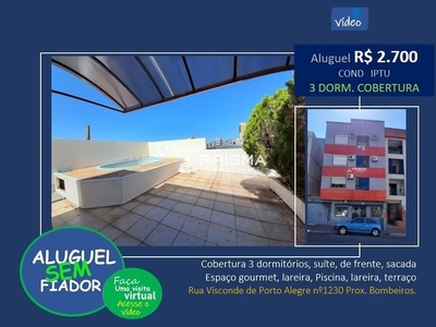 Cobertura, 3 dormitórios, suíte, escritório, piscina, espaço gourmet