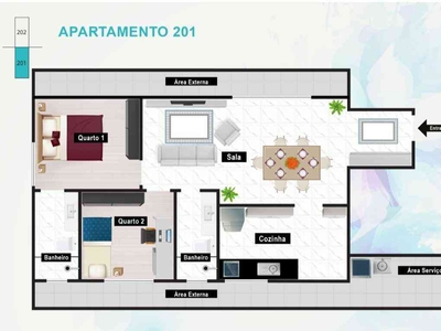 Apartamento com 3 quartos à venda no bairro Alto Barroca, 84m²