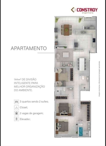 Apartamento com 3 quartos à venda no bairro Timirim, 144m²