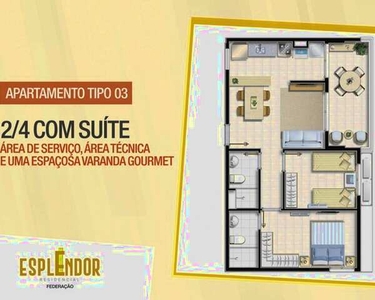 Apartamento 2 Quartos para Venda em Salvador, Federação, 2 dormitórios, 1 suíte, 2 banheir