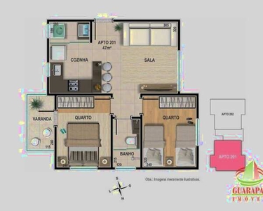 Apartamento com 2 dormitórios à venda, 45 m² por R$ 299.600,00 - Santa Amélia - Belo Horiz