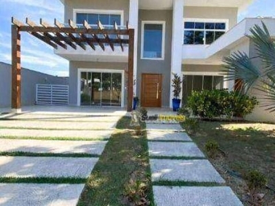 Casa com 5 dormitórios, 285 m² - venda por r$ 1.300.000,00 ou aluguel por r$ 6.818,00/mês - alphaville - rio das ostras/rj