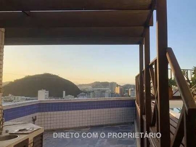 Direto proprietário - Cobertura Duplex, frente, Tijuca, próximo Largo da Segunda Feira