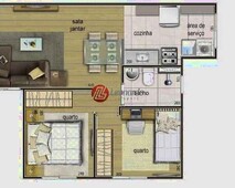 Apartamento com 2 quartos - Barreiro