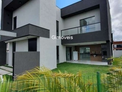 Casa em condomínio fechado com 4 quartos à venda na estrada da cascalheira, s/n, alphaville, camaçari, 177 m2 por r$ 1.050.000