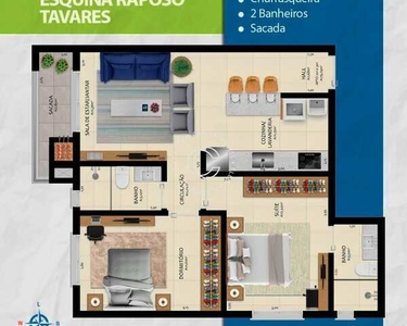 Apartamento 2 Dormitórios, 1 Suíte com garagem perto da Fadisma