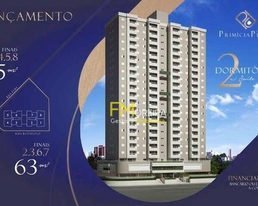 Apartamento com 2 dormitórios à venda, 63 m² por R$ 349.000,00 - Vila Guilhermina - Praia