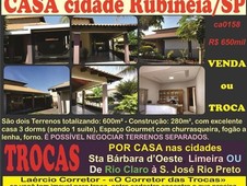 Casa à venda no bairro Agua Nova em Rubinéia