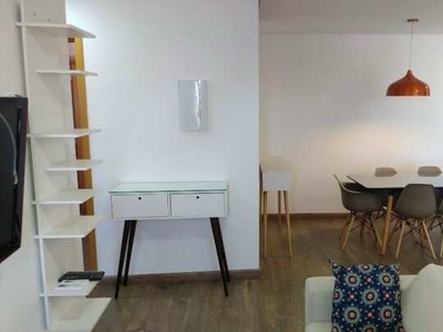 Apartamento mobiliado para locação na Vila Bastos com 87 m², 2 dorm, 1 suíte, varanda gour