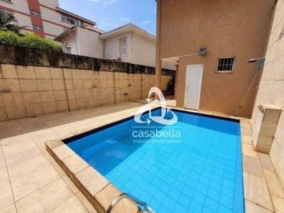 Casa com 4 dormitórios para alugar, 187 m² por r$ 7.500,00/mês - boqueirão - santos/sp