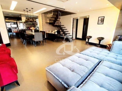 Cobertura com 4 dormitórios à venda, 187 m² por r$ 2.130.000,00 - josé menino - santos/sp