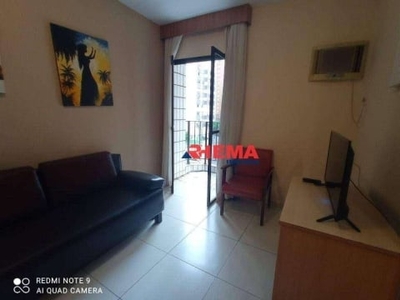 Flat com 1 dormitório à venda, 60 m² por r$ 265.000,00 - gonzaga - santos/sp