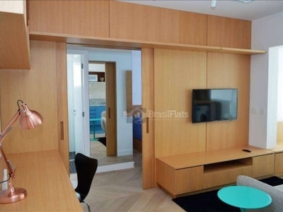 Flat com 1 dormitório para alugar, 51 m² por R$ 4.800,00/mês - Brooklin - São Paulo/SP