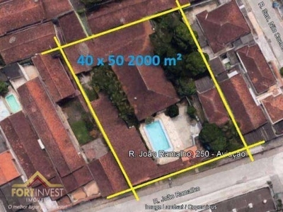 Terreno à venda, 2000 m² por R$ 3.500.000,00 - Aviação - Praia Grande/SP