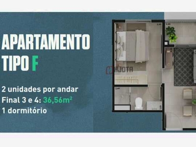 Apartamento 1 Dormitório 36,60m2 com sacada – Centro São José do Rio Preto