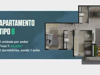 Apartamento 2 Dormitórios 64,42m2 com Suite e sacada – Centro São José do Rio Preto