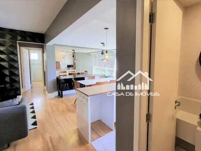 Vende ou aluga apartamento mobiliado com 77m², 2 suítes e varanda gourmet no Panamby