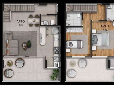 Apartamento com 1 quarto à venda no bairro Parque Lozandes