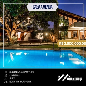 Casa em São Judas Tadeu, Guarapari/ES de 380m² 4 quartos à venda por R$ 2.899.000,00