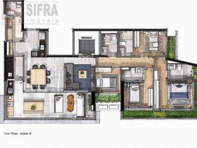 Apartamento para venda em São Paulo / SP, Jardim das Acácias, 4 dormitórios, 5 banheiros, 3 suítes, 2 garagens