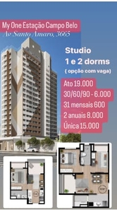 Apartamento em Brooklin Paulista, São Paulo/SP de 31m² 1 quartos à venda por R$ 354.950,00