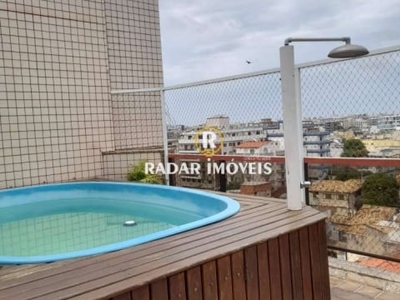 Cobertura triplex, 226m2, vila nova- cabo frio, á venda por r$1.150.000,00