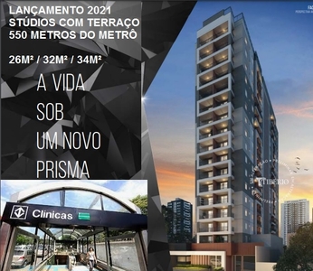 Flat em Pinheiros, São Paulo/SP de 26m² 1 quartos à venda por R$ 357.000,00
