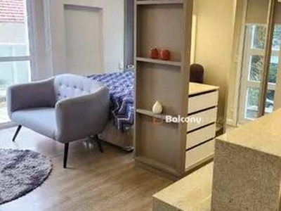Apartamento com 1 dormitório MOBILIADO para alugar, 31 m² por R$ 3.500/mês - Brooklin Paul