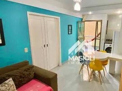 Apartamento com 1 dormitório para alugar, 45 m² por R$ 3.725,00/mês - Praia da Costa - Vil