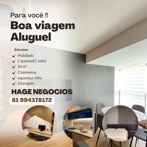 Apartamento para aluguel com 56 metros quadrados com 2 quartos em Boa Viagem - Recife - PE