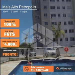 Mais Alto Petrópolis - Apto Pronto Para Morar - Financia (100%) e aceita FGTS