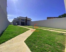 Casa Linear com 3 Quartos Sendo 1 Suíte à Venda, 92 m² por R$ 435.000 - Enseada das Gaivot